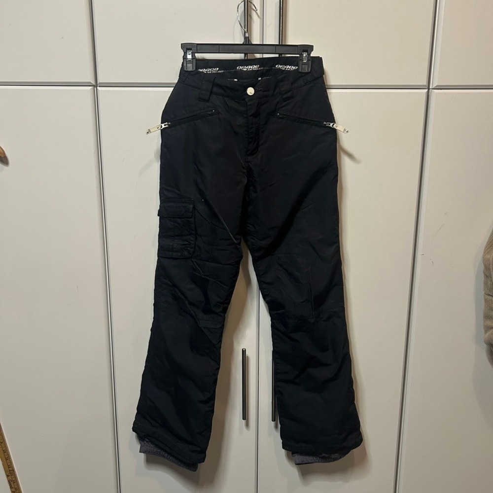 Orage Air Project Womens XS Black Insulated Ski Snow Pants Cargo Pocket